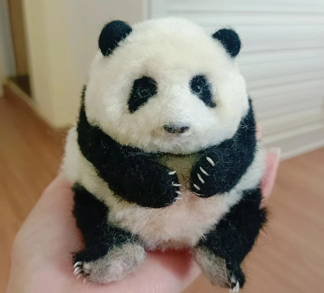 DIY ręcznie robiona wełniana zestaw filcowy Panda