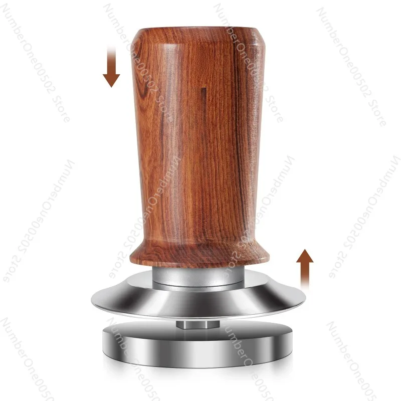 

IKAPE Espresso Coffee Tamper, Spring-loaded Calibrated Tamper with Premium Stainless Steel, Walnut Wooden-Handle Tamper