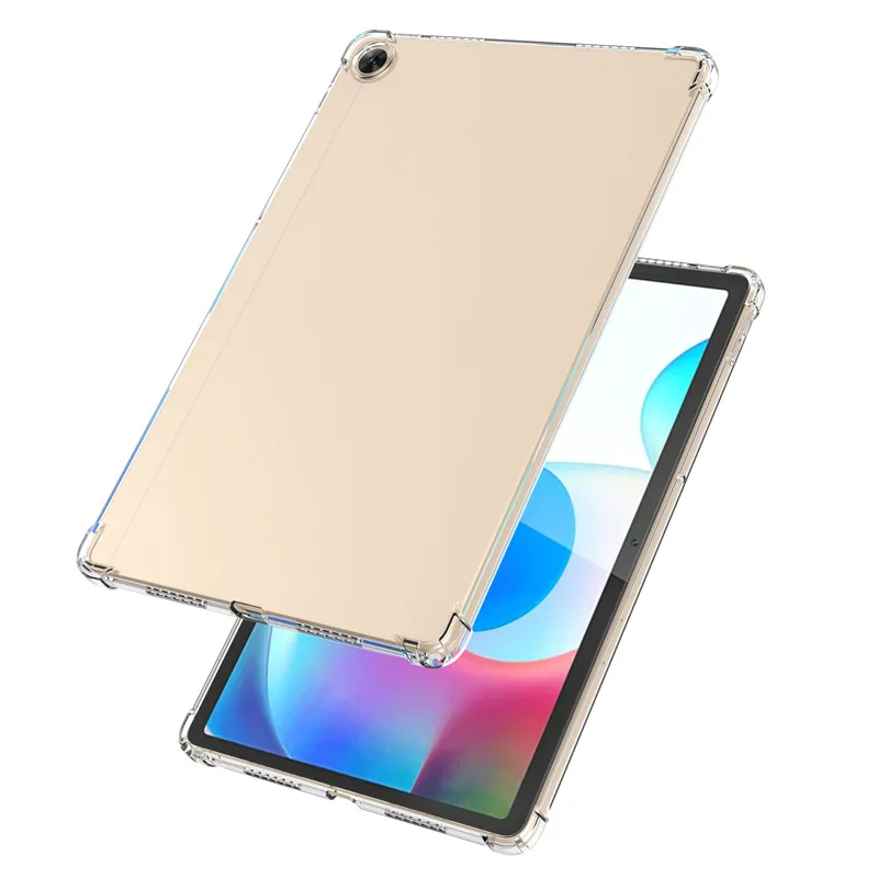 Funda de silicona TPU para tableta Realme Pad 10,4, suave, anticaída, cuatro airbags, transparente, para Realme Pad10.4