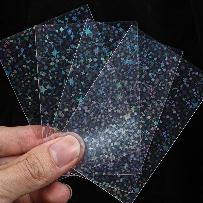 

100Pcs 61x88mm Laser Korea Card Sleeves Photcards Clear Protector Kpop Shield Board Games Tarot Cards Photocard Protector Film