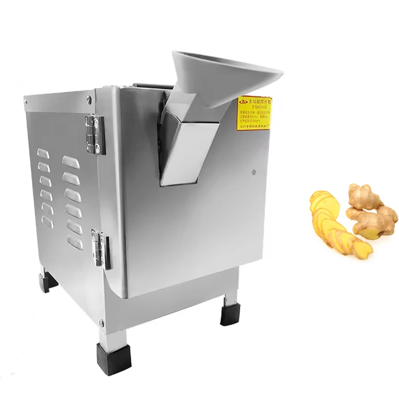 Electric Desktop Ginger Slicer - Fully Automatic Small Garlic Cutter Kitchen Vegetable Slicer for Home Use