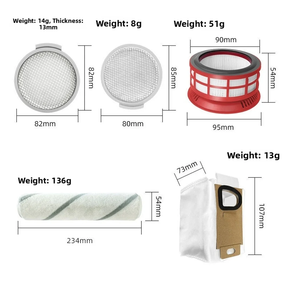 High Efficiency Filter Dust Bag Replacement Set For Handheld Vacuum H6 H7 SCWXCQ01RR Home Cordless Cleaning Machine Accessory