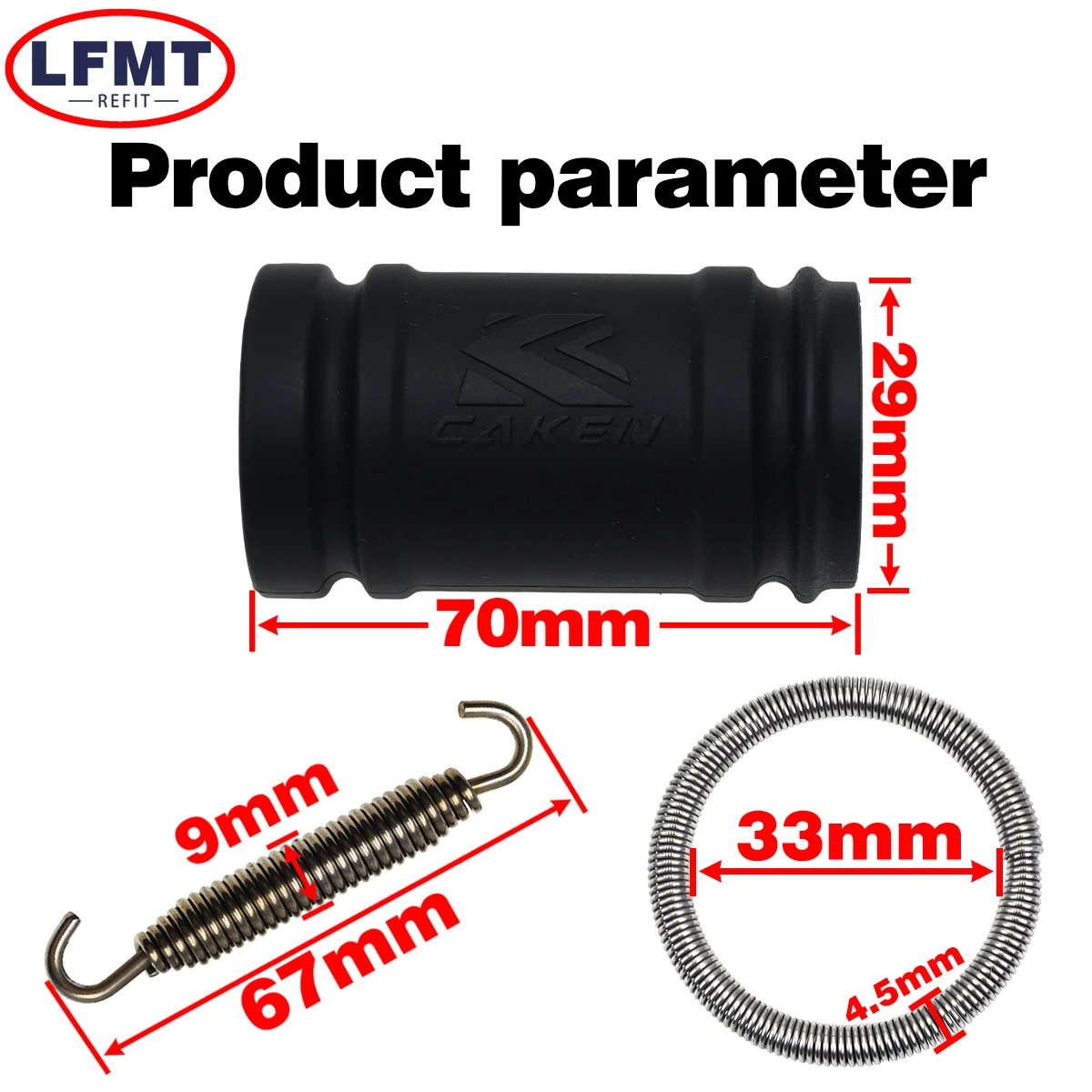 Motorcycle Exhaust Pipe Tailpipe Seal Ring Spring Coupling Kit For KTM XC SX EXC XCW 250 300 For Husqvarna TC TE TX /i 2017-2025