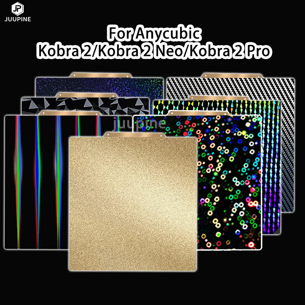 For Anycubic Kobra 2/ Kobra 2 Pro/ Kobra 2 Neo PEY H1H PEO Pei Sheet 235x235 Double Side Textured Smooth Build Plate Heated Bed