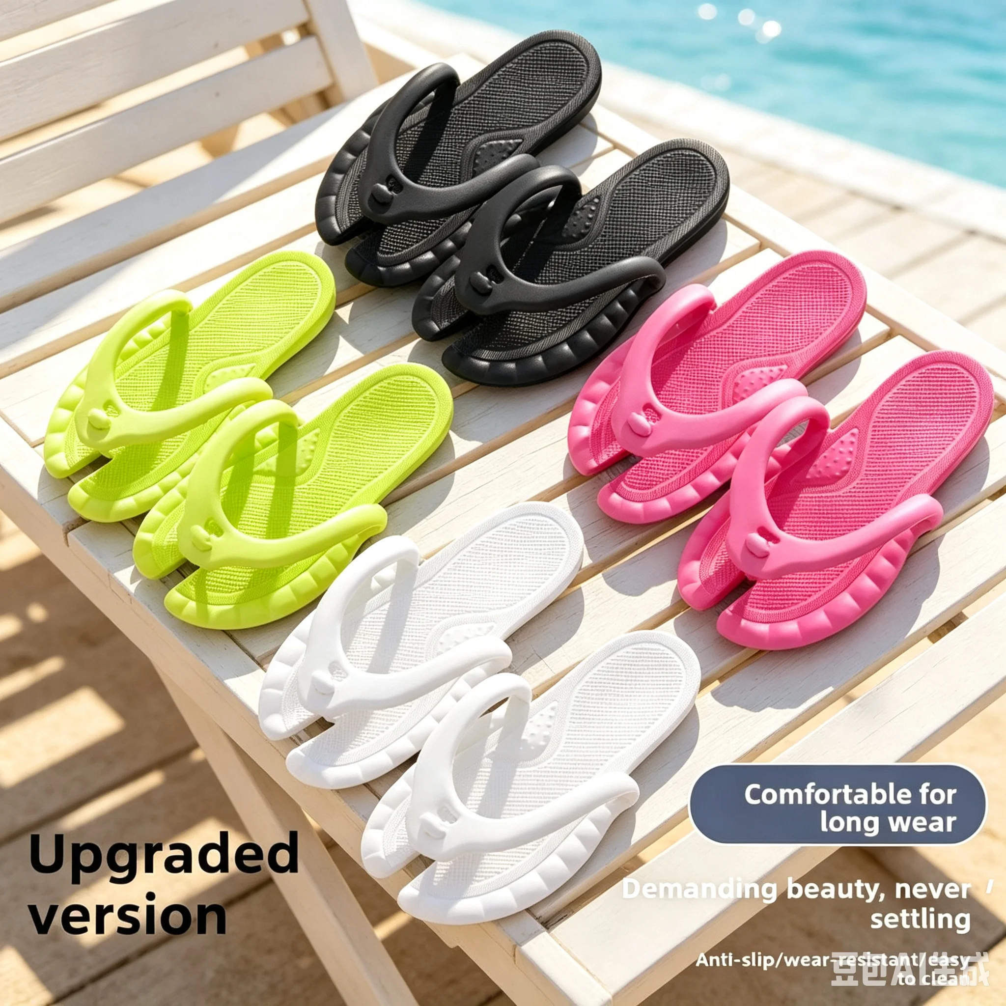 Summer Anti Slip Slippers for Women Men Lightweight Outdoor Beach Sandals Portable Travel Bathroom Pool Shower Shoes 2026