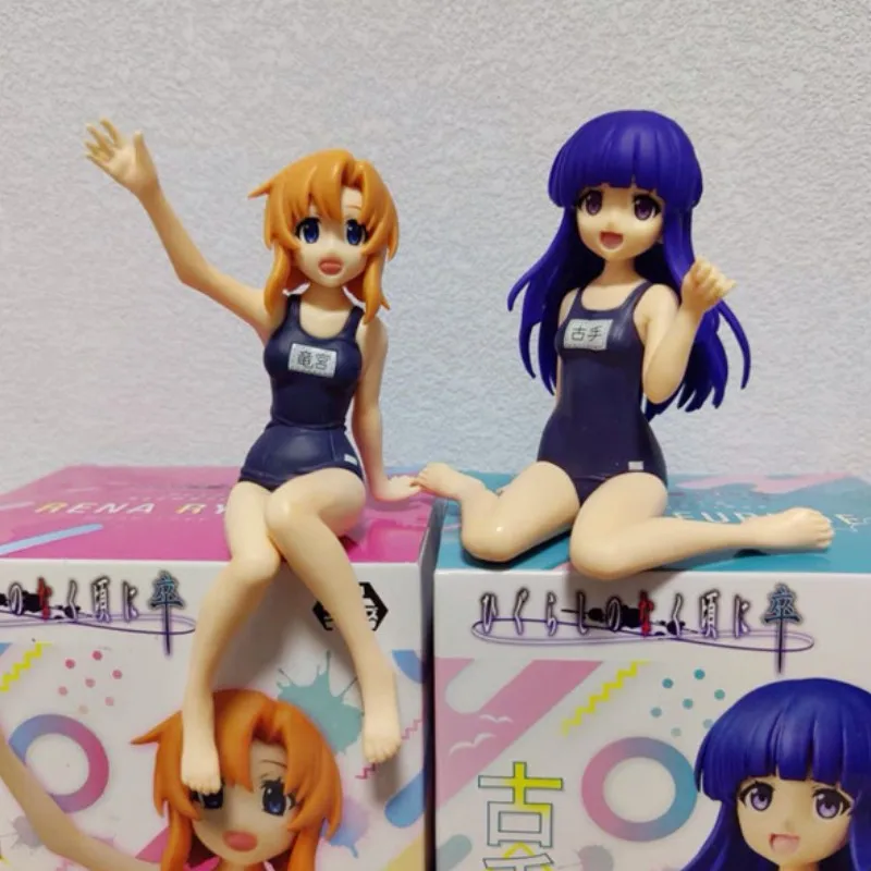 Genuine Higurashi When They Cry Anime Figure Ryugu Reina Furude Rika Ryugu Rena Model Dolls Action Figure Collectible Toys Gifts