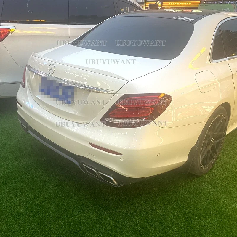 For Benz-Benz W213 E-class E43 E200 E300 E320 E63 2017 2018 2019 ABS Primer Color Rear Spoiler Tail Trunk Boot Wing - view 3