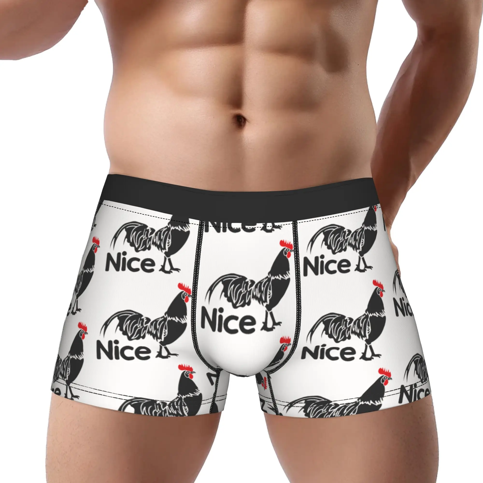 

Мужские трусы-боксеры Nice Rooster из полиэстера с принтом