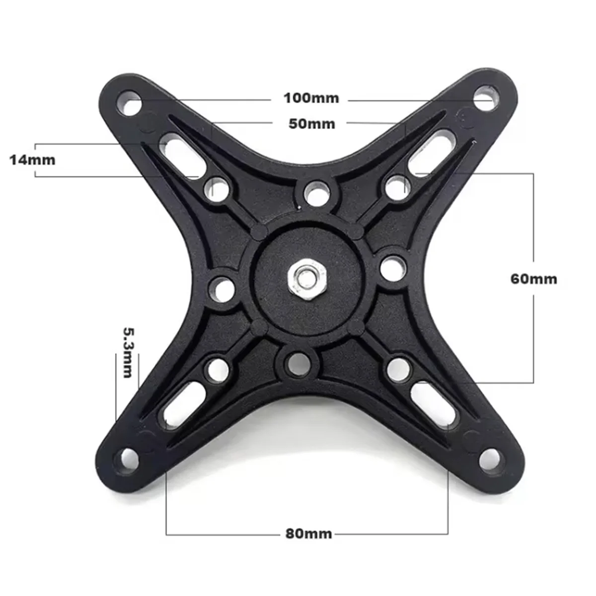 A83Z المحمولة رصد تصاعد محول قوس لوحة مع 1 بوصة الكرة رئيس إلى 100x100 مللي متر 75x75 مللي متر ، جدار الذراع جبل العالمي #6