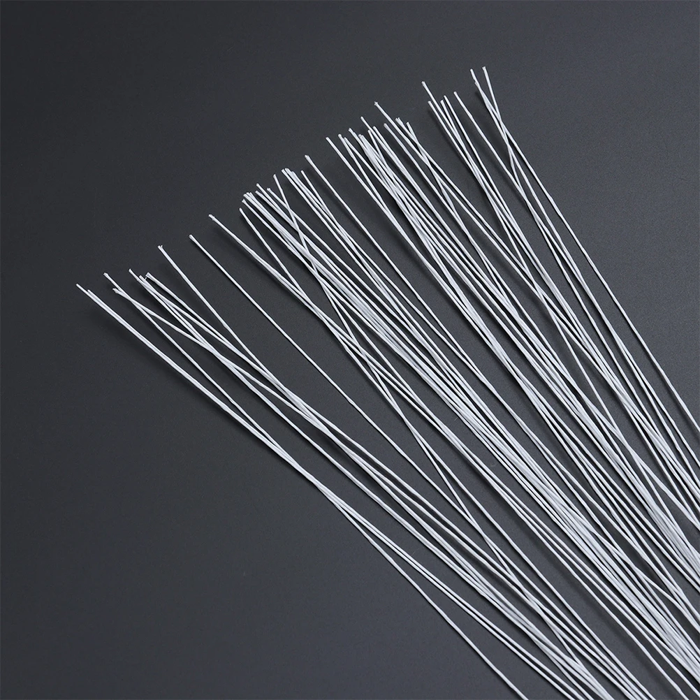 200 قطعة جذع الورد الورقي 40 سنتيمتر لوازم ترتيب الأزهار المرنة لتقوم بها بنفسك أكاليل يدوية باقات التيجان زينة سلك جذع الأزهار #2