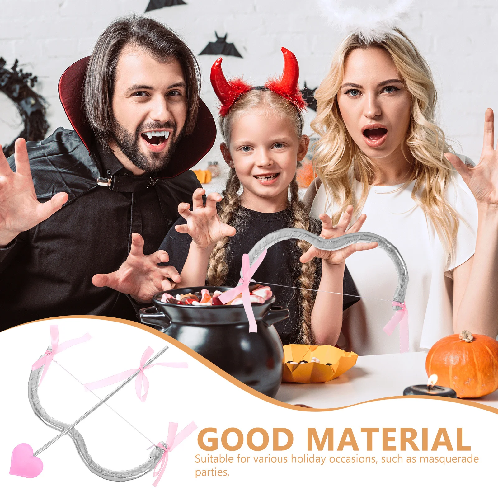 1 Set Party Festival Decorazioni fai da te: San Valentino Cupido Prop Accessorio cosplay leggero per giochi di ruolo in maschera di Halloween