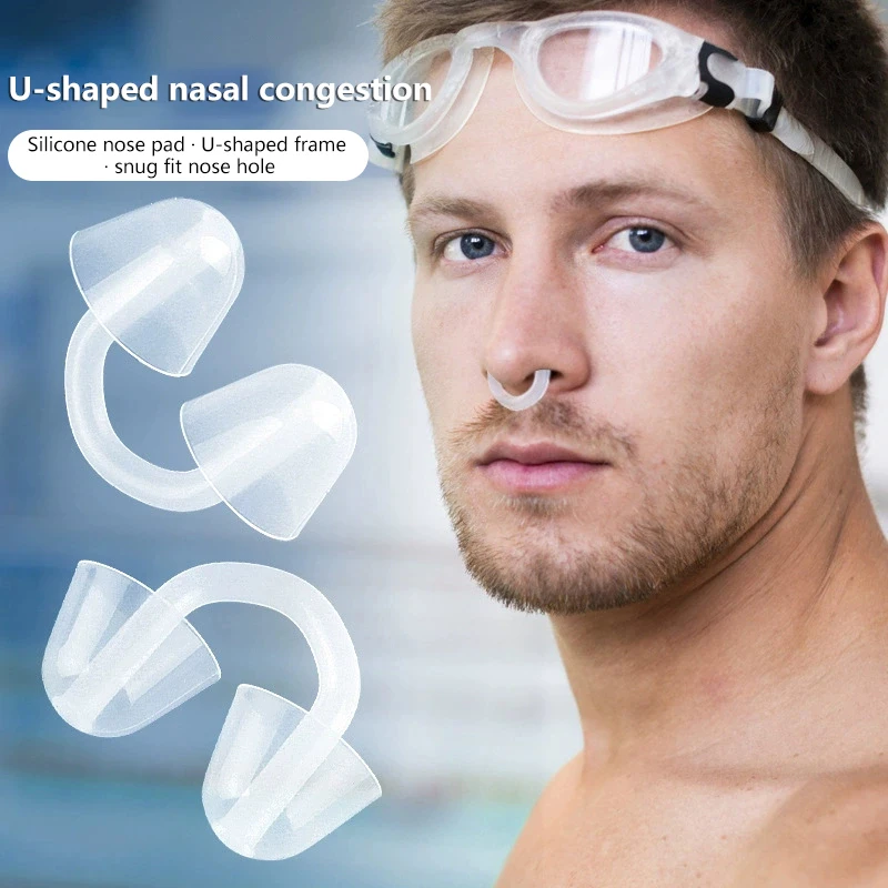 Soft Silicone Reusable Swimming Nose Clip Waterproof Anti-Choking Nose Plug Swim Pool Safety Gear for Adults and Kids