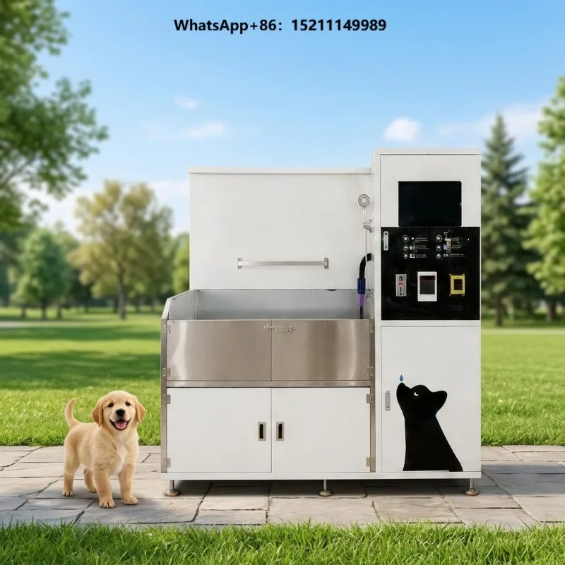 Pet Supplies Stainless Steel Waterproof Built-in Pet Dryer Washing Machine Self-service for Cats Dogs Grooming
