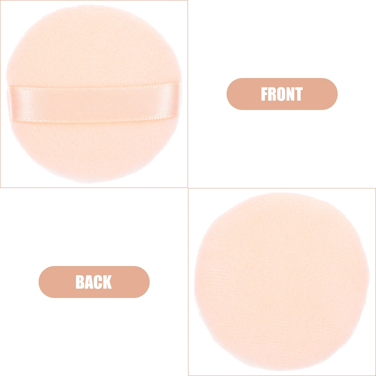 

4pcs Round Powder Puff Makeup Sponge Puff Non-Fluorescent Foundation Applicator For Loose Powder Pressed Cake Sensitive Skin
