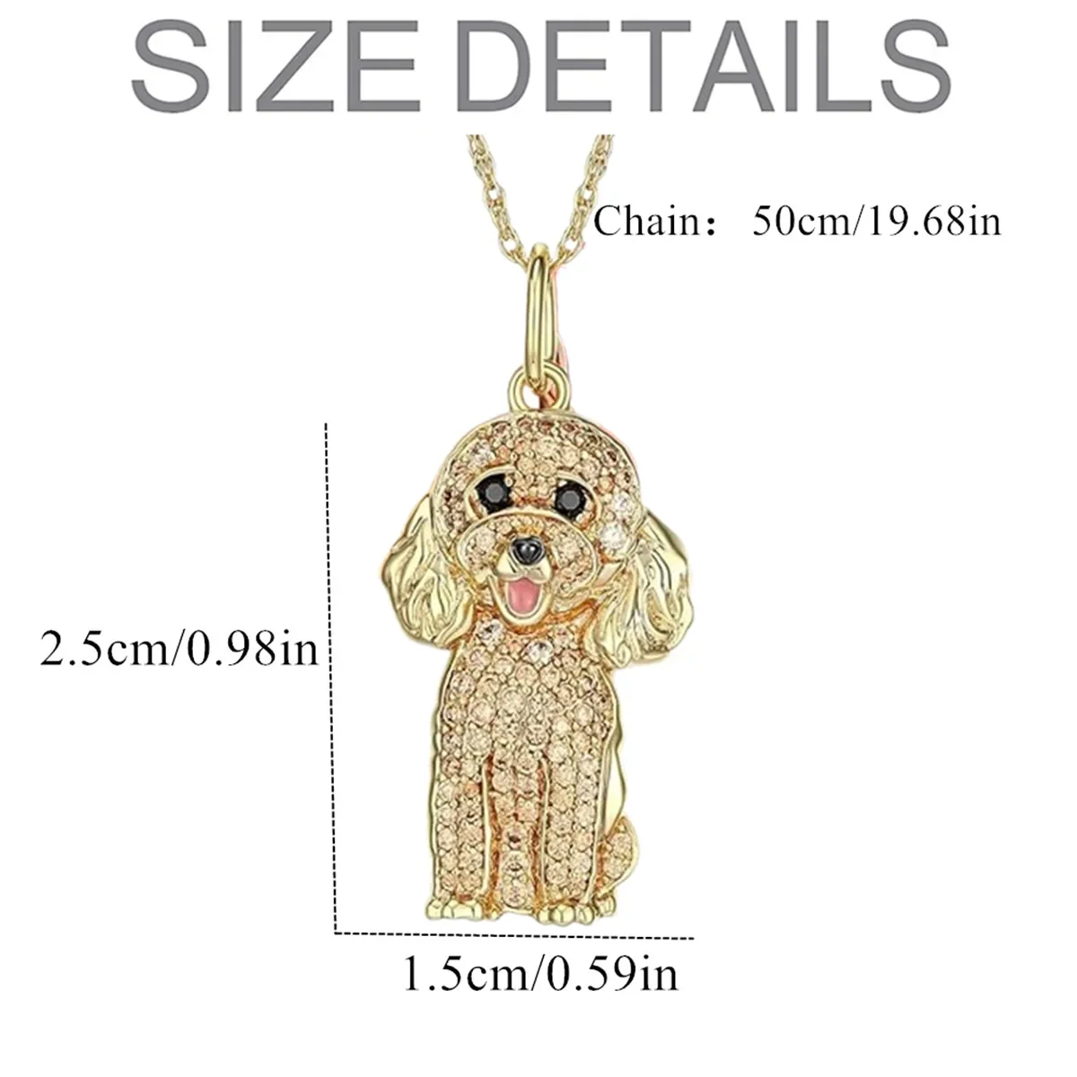 Exquisite and Cute Poodle Pendant Necklace for Women Elegant Pet Puppy Jewelry Animal Accessories Memorial Gift for Dog Lovers - Image 3