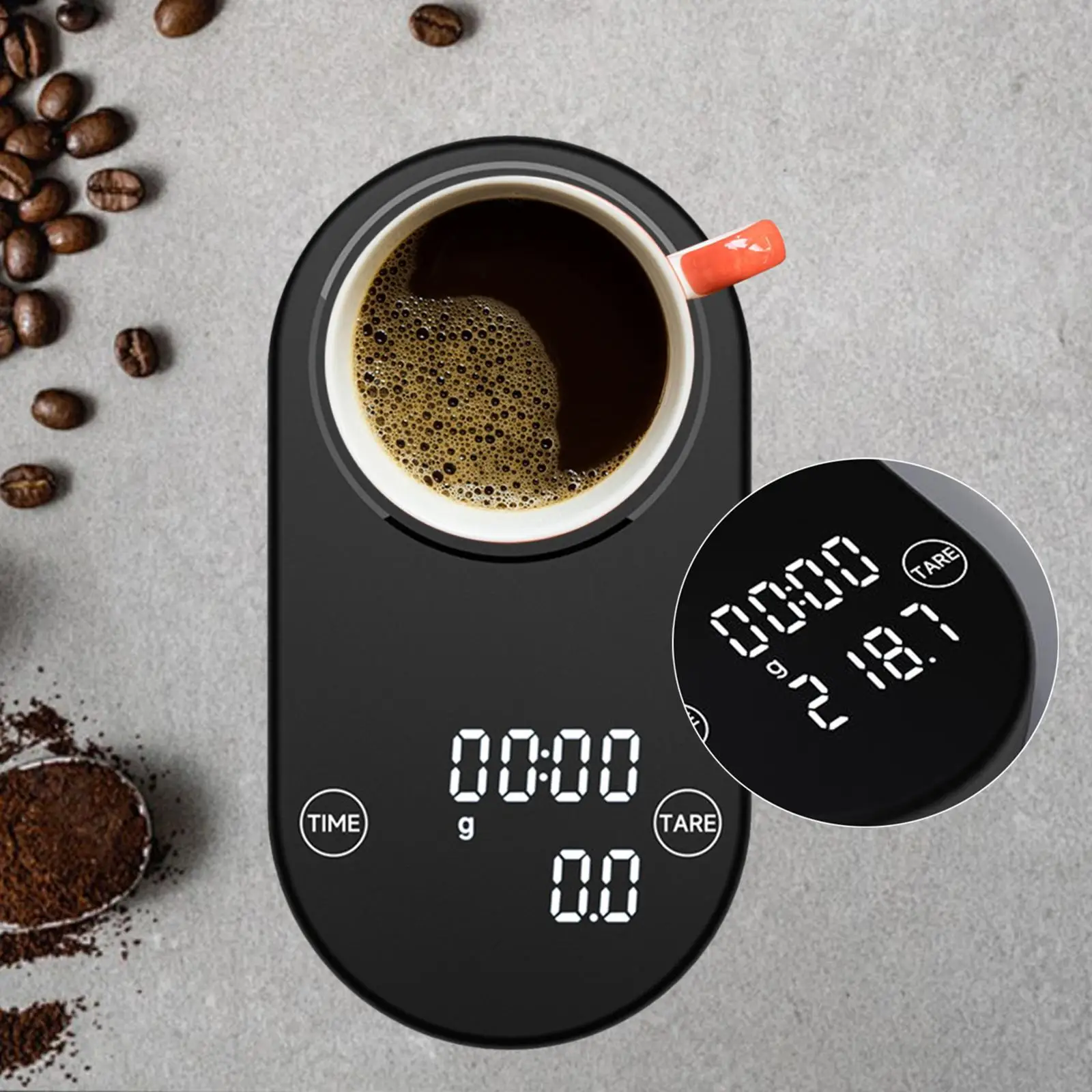 Pour over Coffee Scale with Timer with Smart Modes Jewelry Weighing Portable Espresso Scale for Shops Kitchen Cooking Weighing