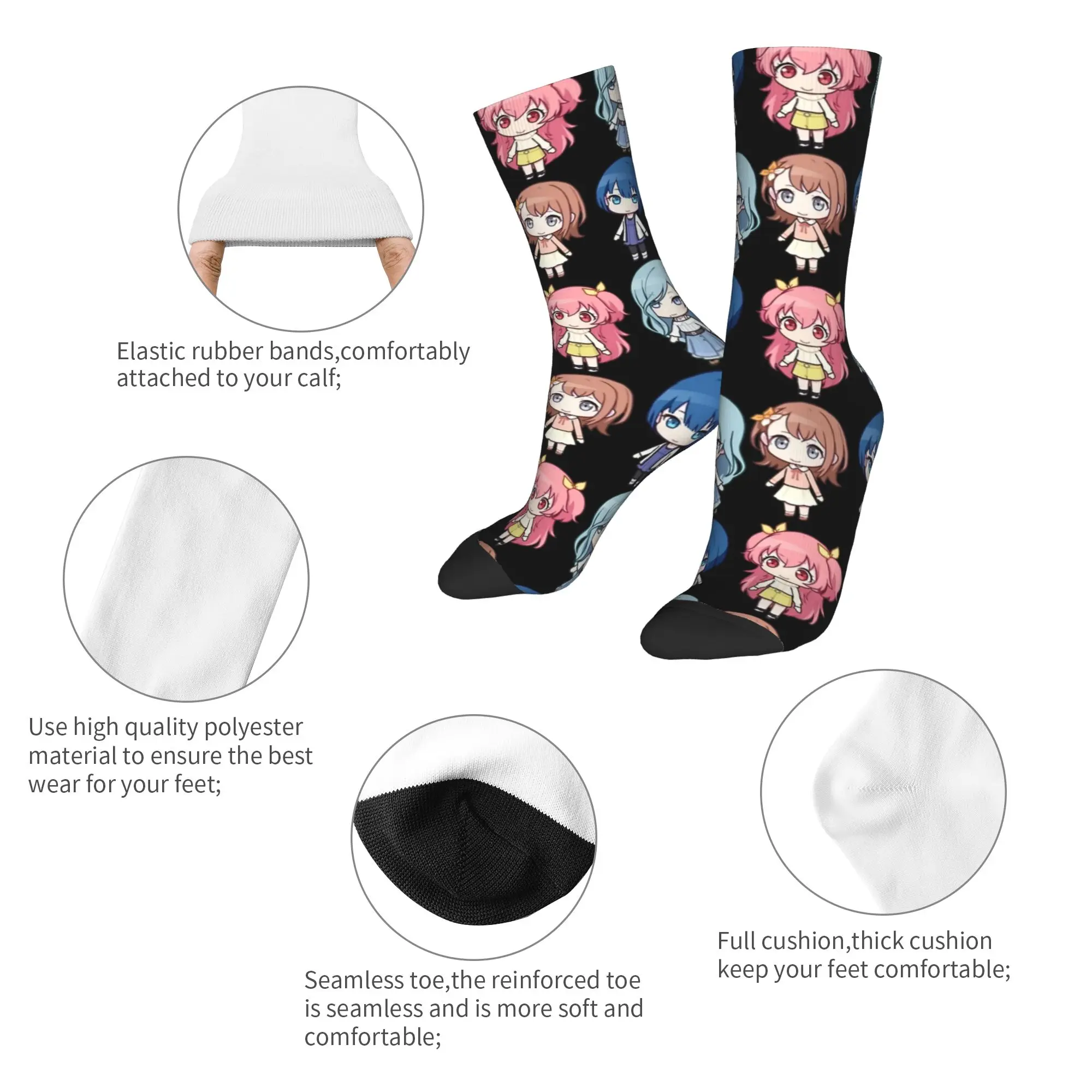 New Male Men Socks Hip Hop Project Sekai Rui Kamishiro Sock Polyester  Sport Women Socks Spring Summer Autumn Winter