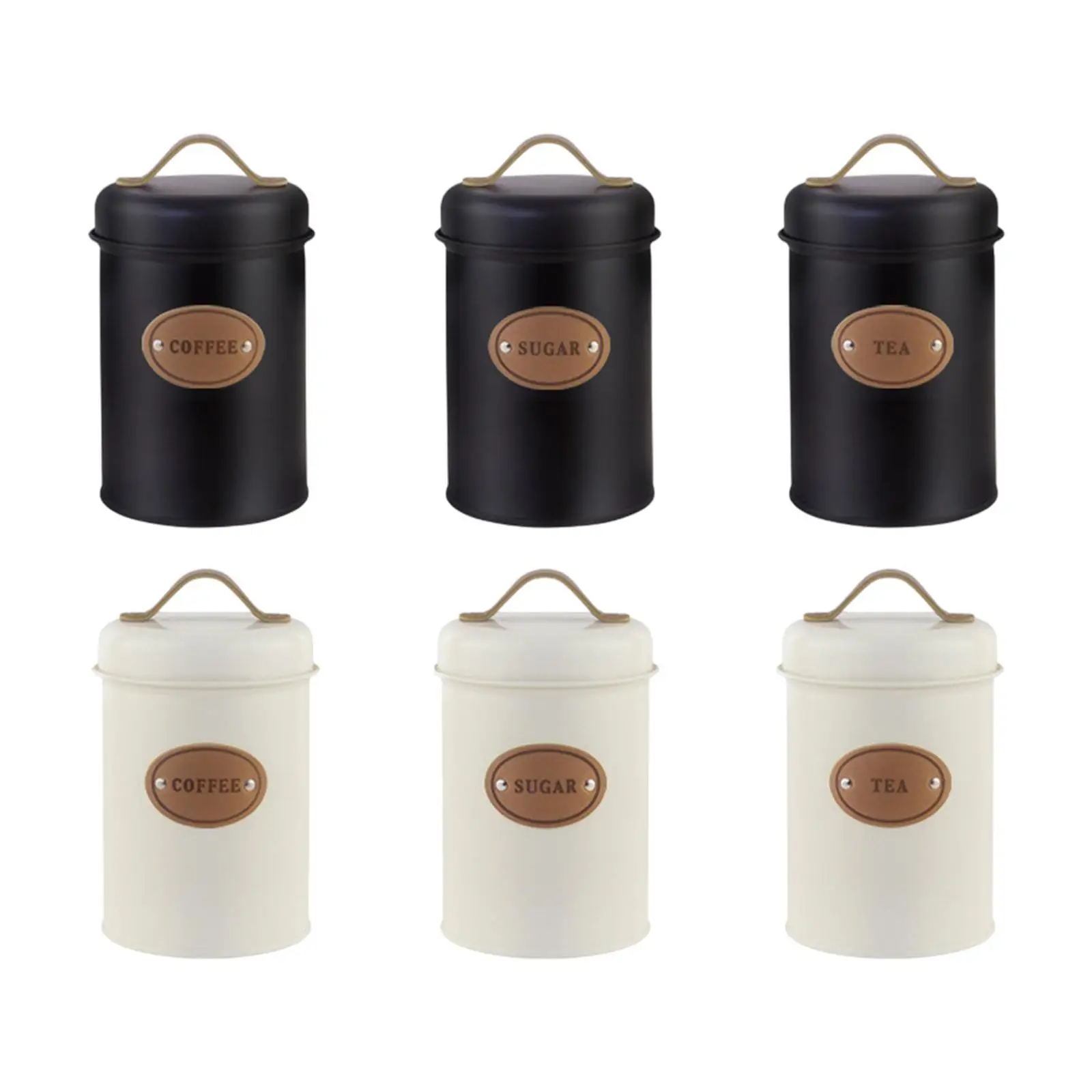 3 Pieces Kitchen Canister Set Coffee Tea Sugar Container for Tea Dog Treats