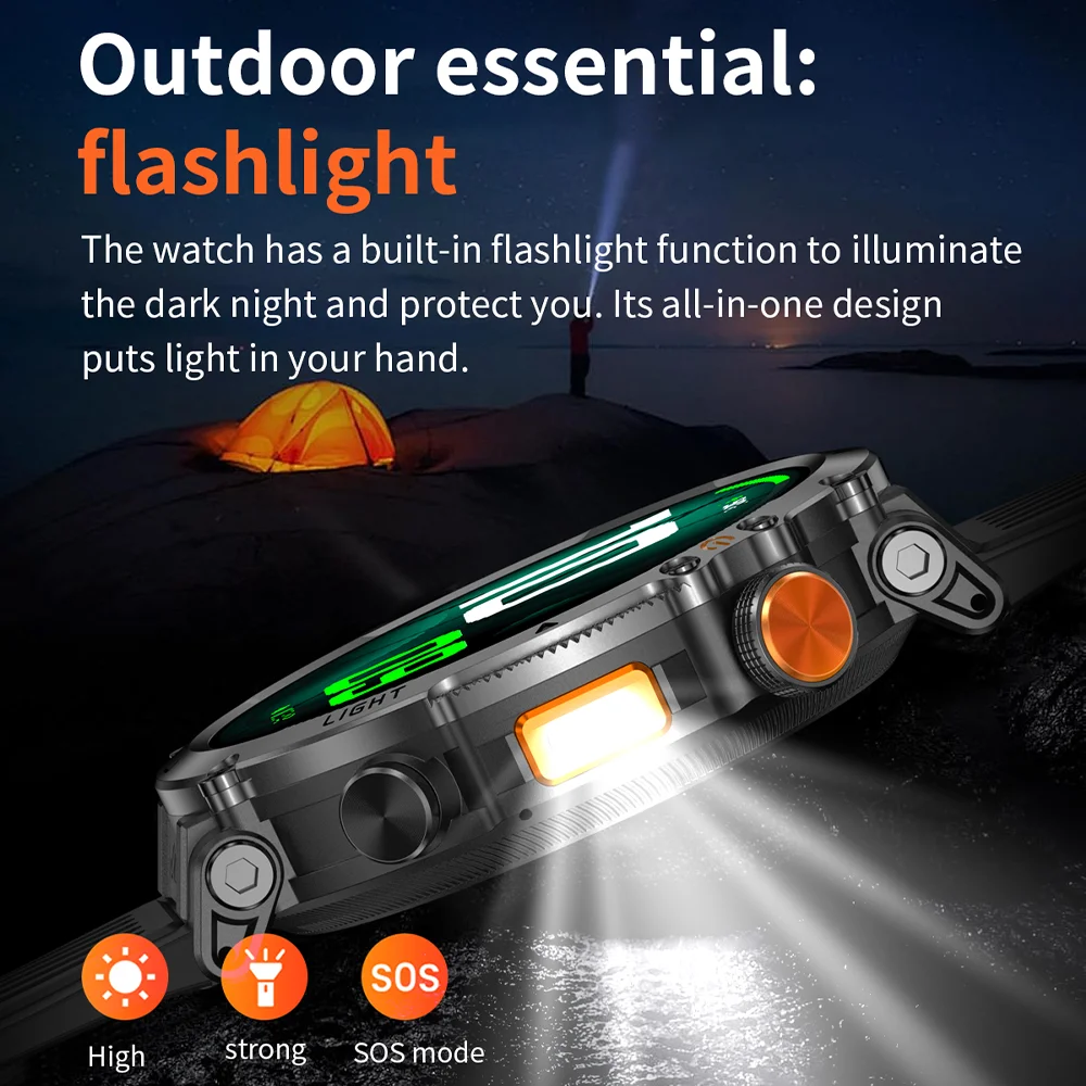 2026New Military T-Rex3 Ultra GPS SmartWatch Built in GPS Compass Altimeter Barometer 5ATM Waterproof 850mAh Sports Bracelet Men