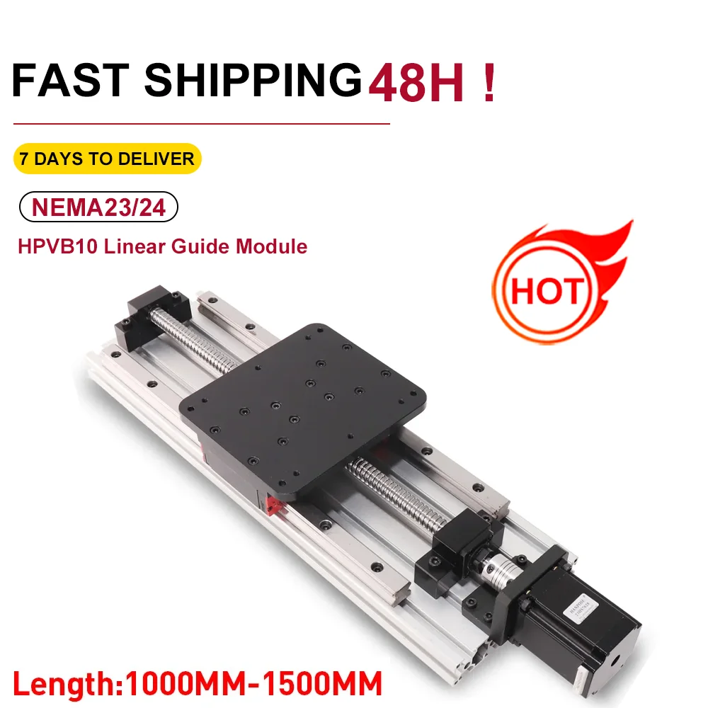 HPV10 SFU1610 Effective Stroke 1000MM-1500MM 23HS5628 NEMA34 34HS8040 Stepper Motor Linear  Linear Guides HGR16 Ball Screw