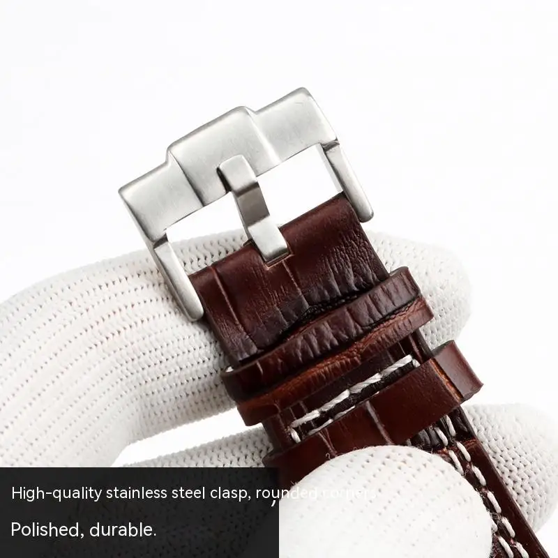 For AP Royal Oak Offshore 15400 Men\'s Genuine Cowhide Leather Watch Band 28mm Pin Buckle Style Watch Strap Waterproof Bracelet