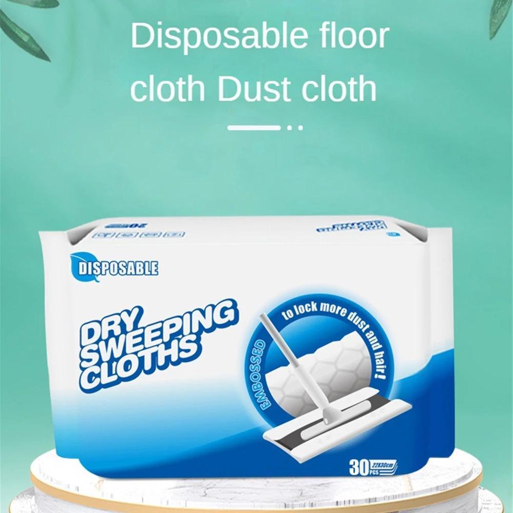 Disposable Mopping Cloth Floor Cleaning Thick 1 Pack Mop Cloth Mop Replacement Cloth Wipe Pet Hair Dust Removal Disposable