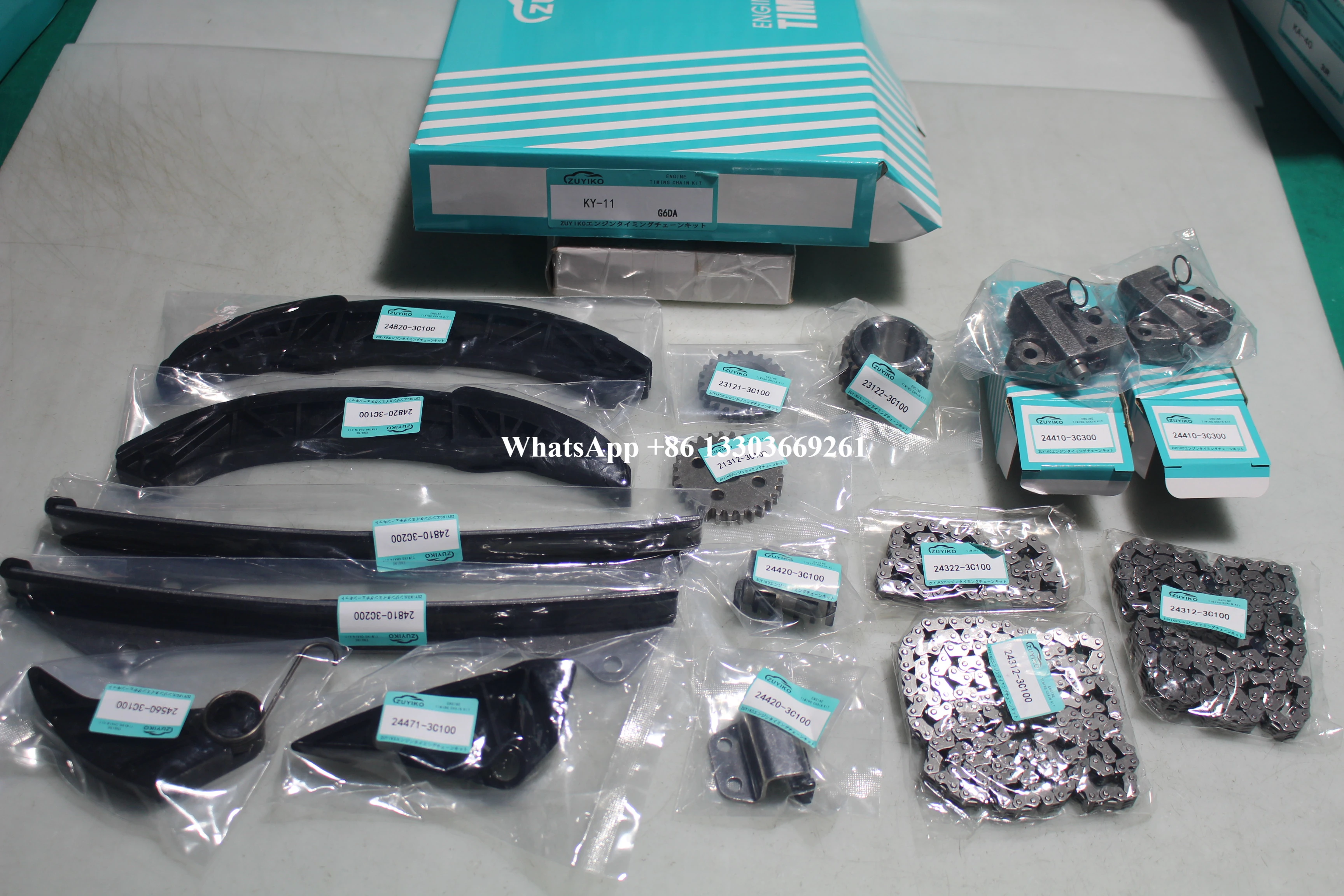 

КОМПЛЕКТ ЦЕПИ ГРМ G6DA G6DB ДЛЯ двигателя HYUNDAI g6da g6db 24312-3C100 KY-11