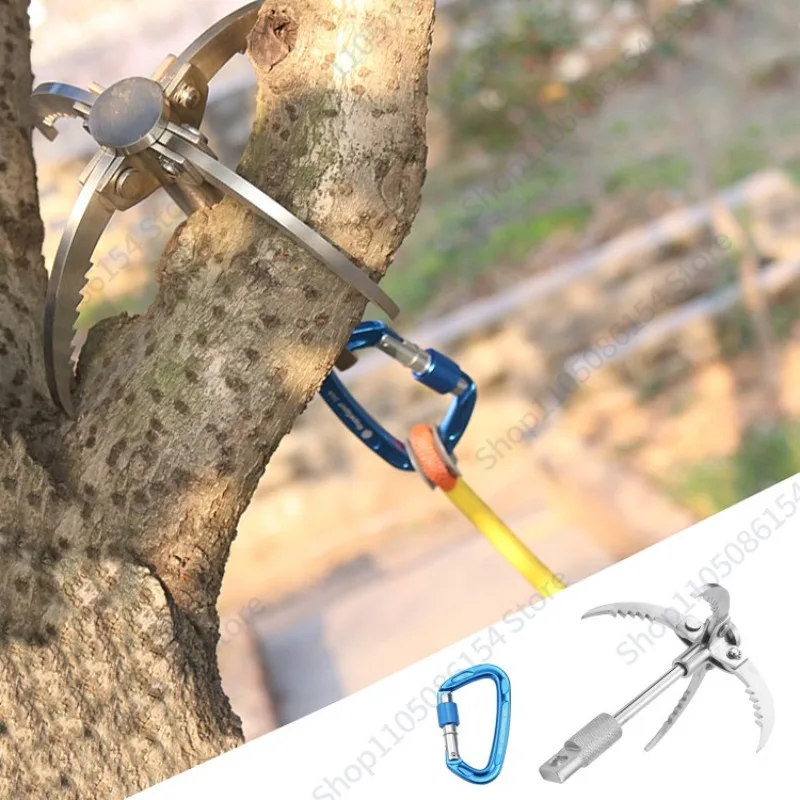 Outdoor survival Field climbing training Mountaineering claws Stainless steel four claws New large outdoor first aid claws