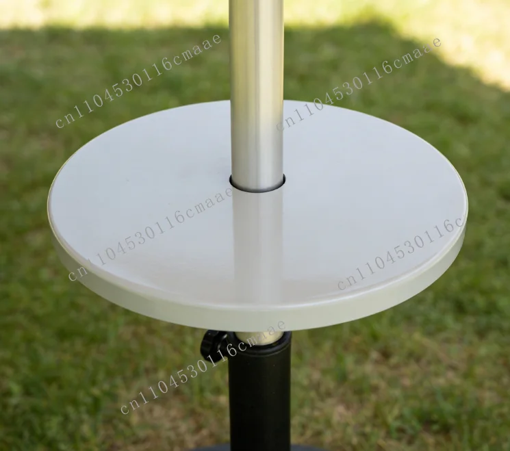 14.5 Portable Umbrella Table Terrace Pool Beverage Shelf White Plastic Round Outdoor Beach Umbrella Tray Table
