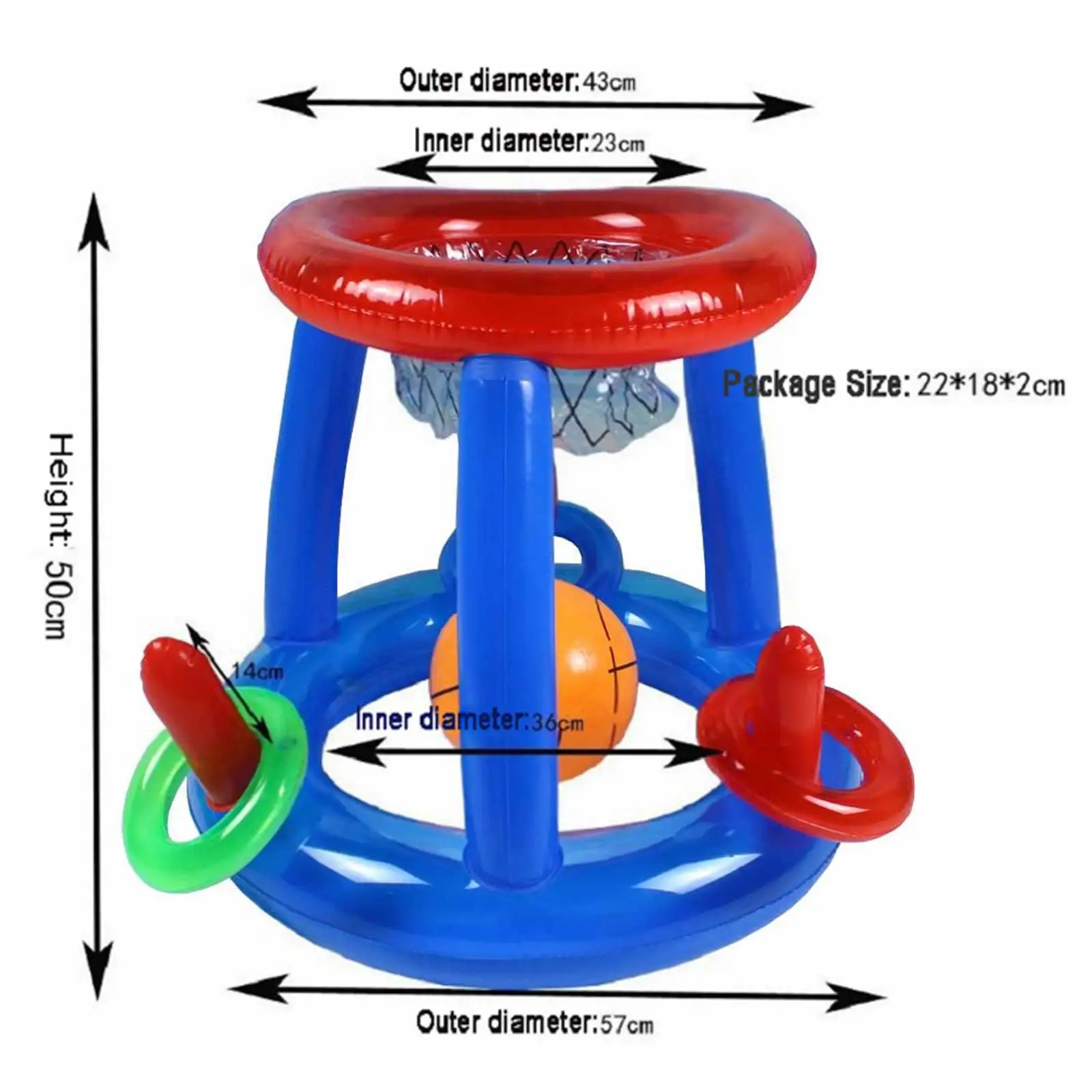 Soporte de baloncesto acuático inflable flotante para niños pequeños, juguetes de lanzamiento de anillos, aro con juego de fiesta en la piscina