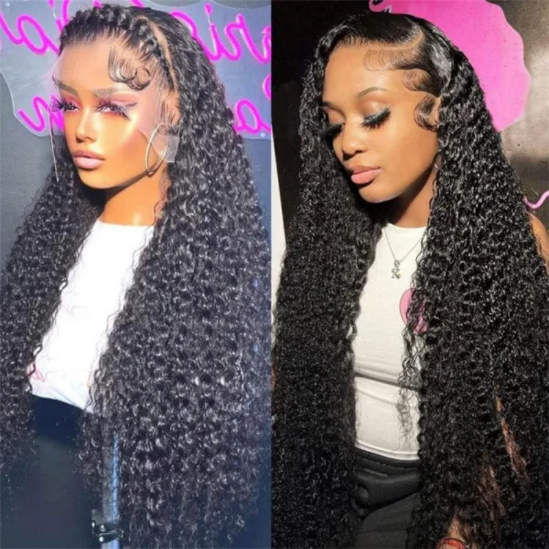 13x4 Deep Wave Lace Front Wigs Human Hair 13x6 HD Lace Frontal Wigs 180% Density Deep Curly Lace Front Wig 100% Human Hair Wigs