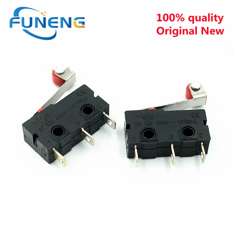 100 pièces nouveau micro bras de levier de rouleau normalement ouvert fermé interrupteur de fin de course KW12-3 KW11-N
