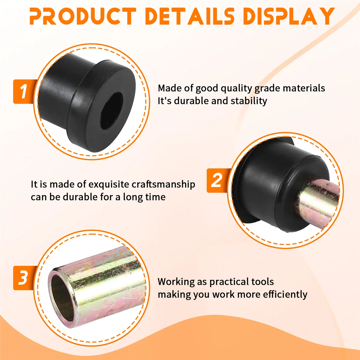 AUU-สําหรับ Club Car Bushing Kit, รถกอล์ฟด้านหลัง Leaf Spring Bushing Kits สําหรับ/แก๊ส/ไฟฟ้า 1015583 1012303
