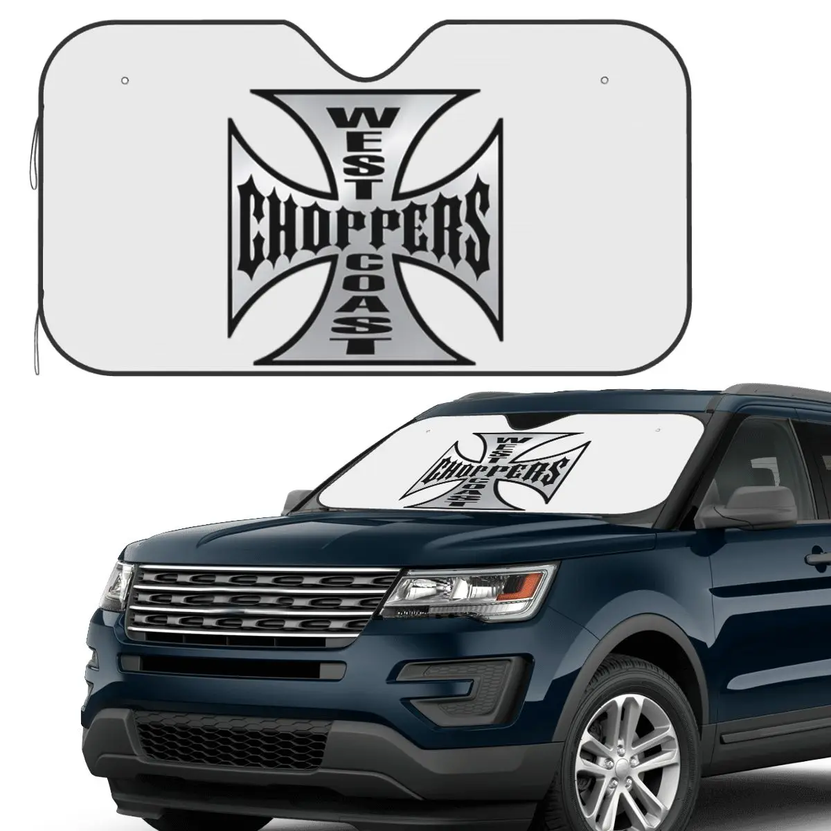 

Персонализированные западные побережья, железный крест, солнцезащитный козырек, лобовое стекло автомобиля, переднее лобовое стекло, солнцезащитный козырек, аксессуары, чехлы