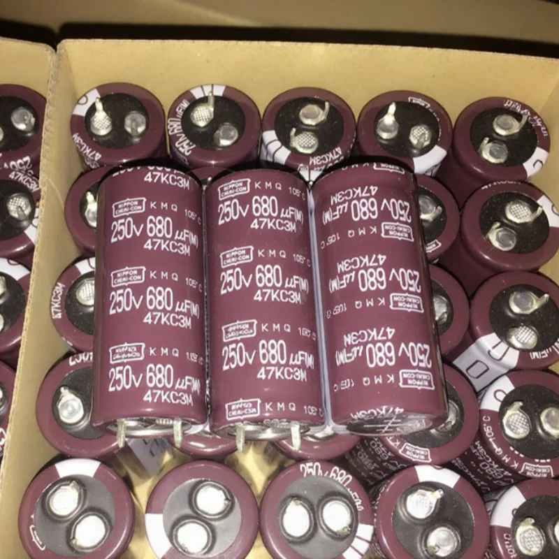 2Pcs Radial Aluminum Electrolytic Capacitor 250V 680UF 22x50mm KMQ Series