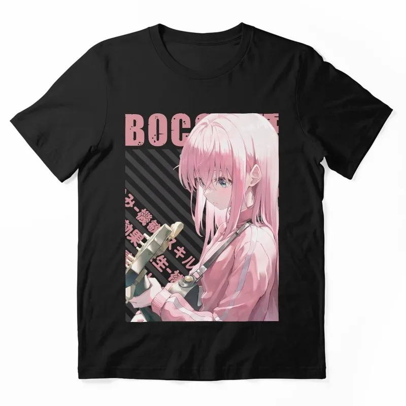Bocchi the Rock! Hitori Gotou Gift T-Shirt Kessoku Band Graphic Tee Japanese Anime Harajuku Streetwear Unisex Short Sleeve Shirt