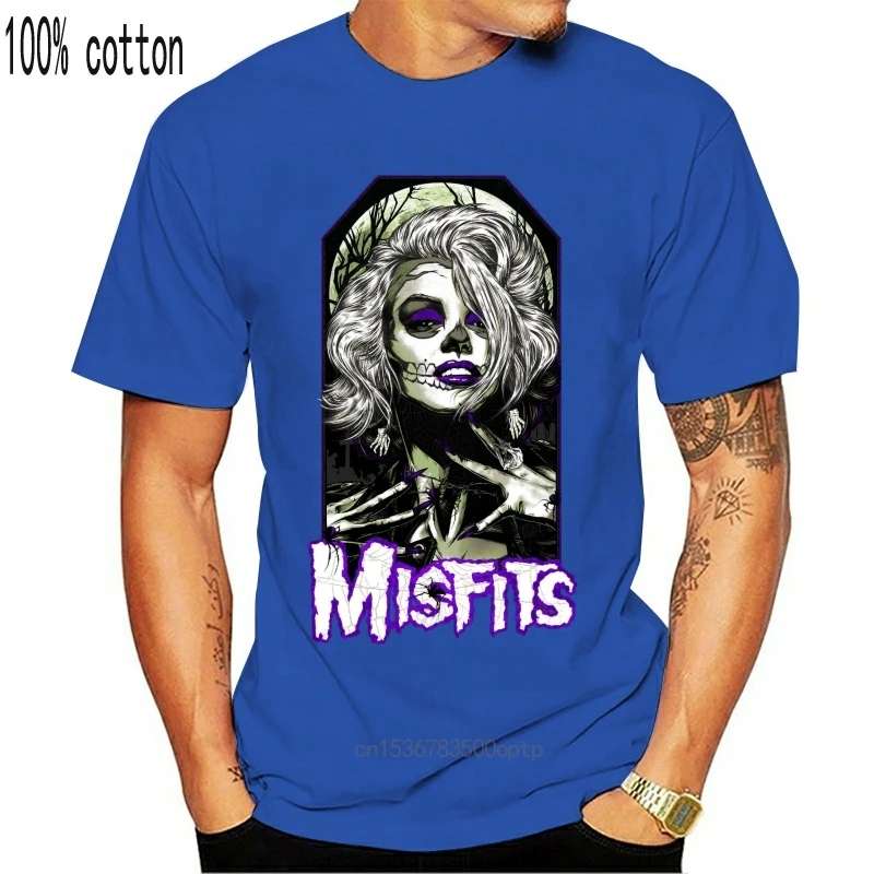 FPACEClothing Misfits T Shirt Original Skeleton Skull Band Logo Official Mens Black 1876