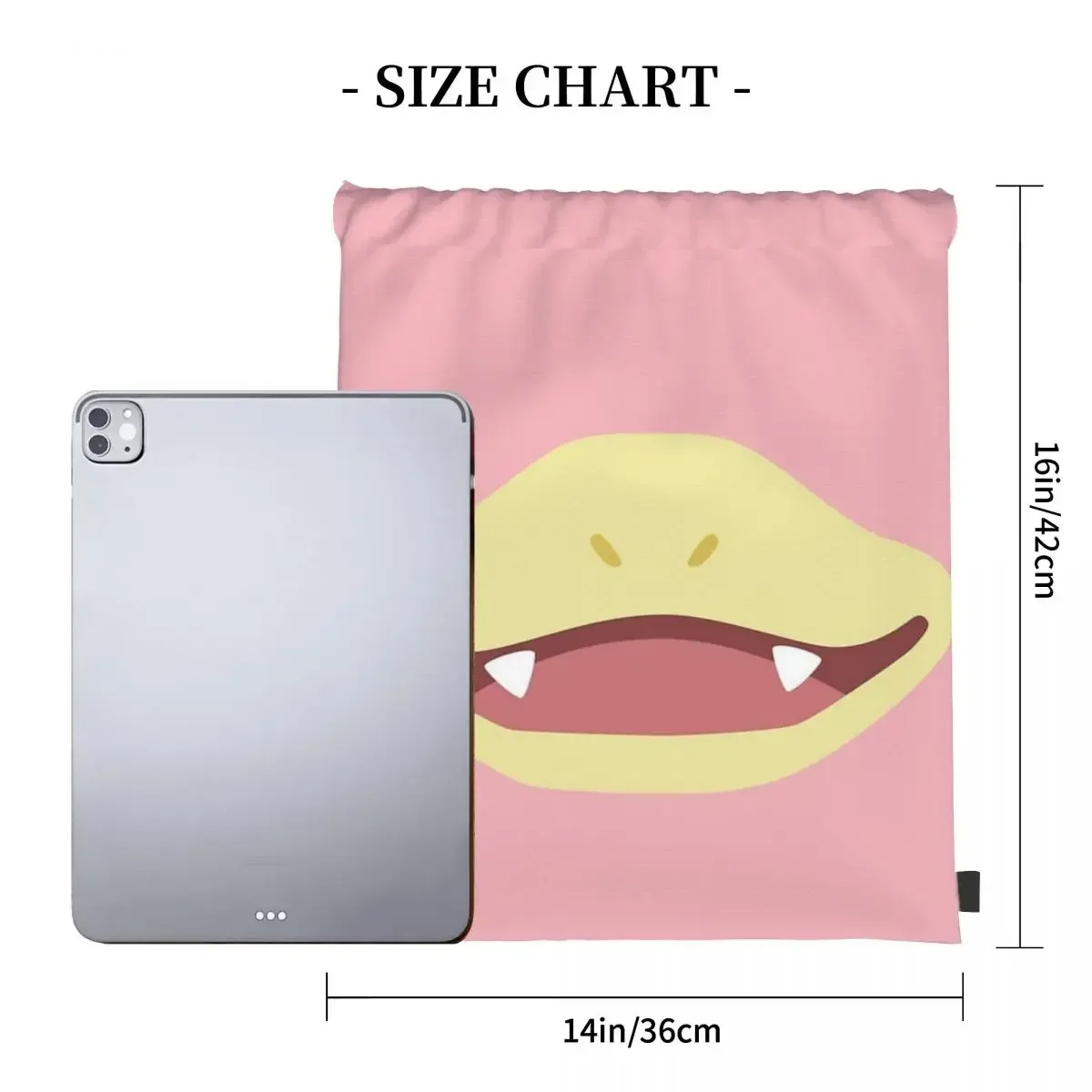 Slowpoke Poke Maniac Mouth Backpacks Portable Drawstring Bags Drawstring Bundle Pocket Sports Bag BookBag For Man Woman Students