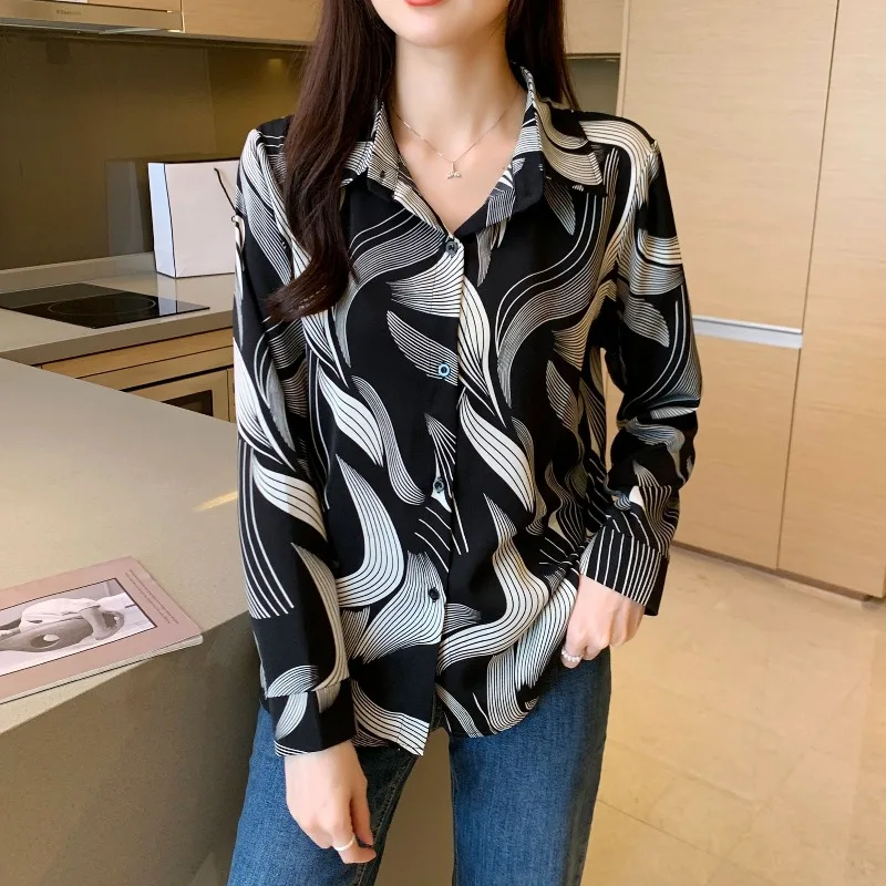 

Рубашки и блузки для женщин с принтом Винтажная крутая молодежная одежда Эстетический элегантный социальный шик Высококачественный свободный женский топ