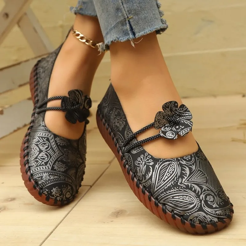 Soft Sole Women's Single Shoes Autumn Versatile Comfortable Round Head Casual Shoes Womens Loafers view 4