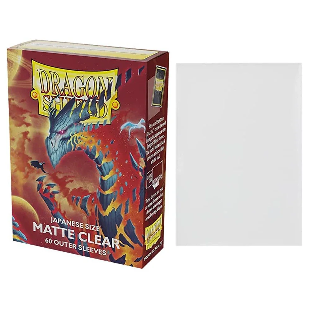 Dragon Shield 60ct Japanese Matte Outer Sleeves Clear Card Individual Pack Demark Dragon Shield Cards Cover for YGO Card Games