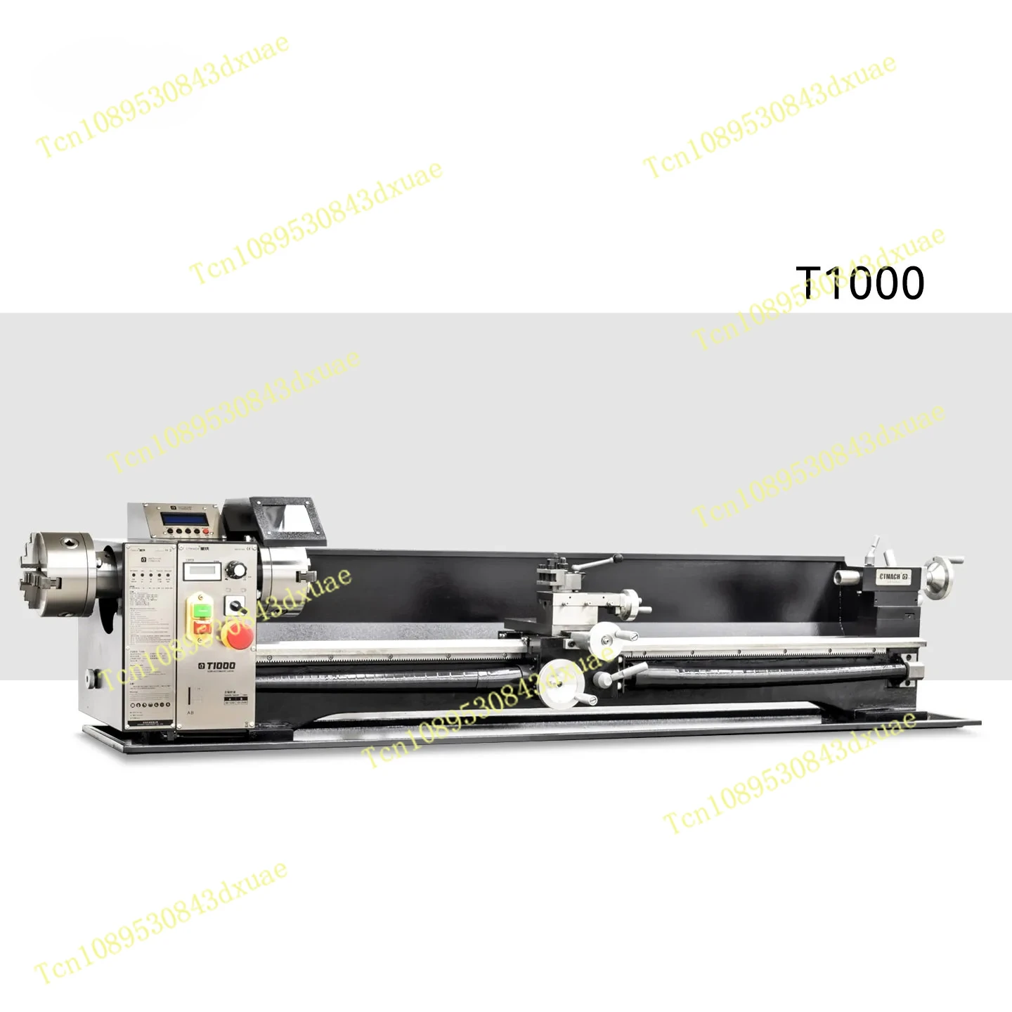 CTMACH T1000 Horizontal Double Chuck Metal Lathe 220V for Cue Repair and Woodworking Maintenance
