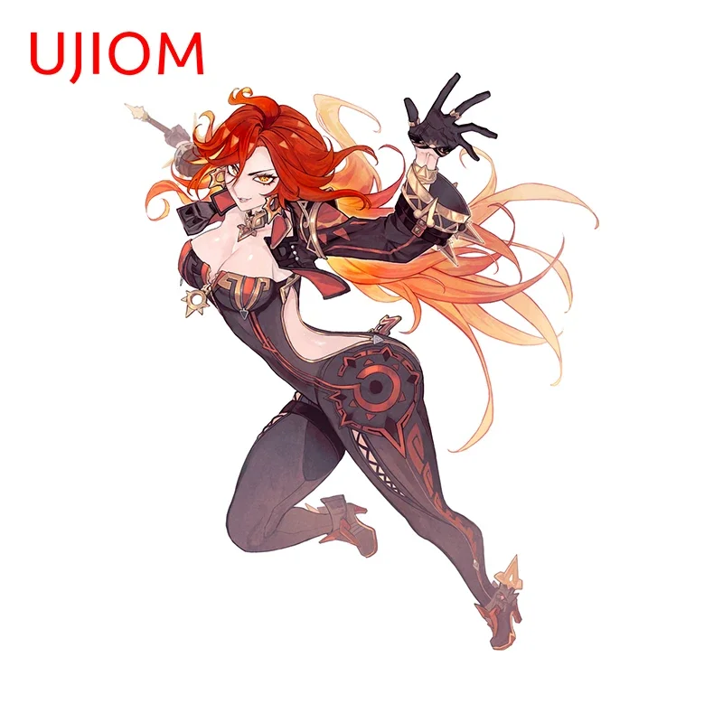 UJIOM For Sexy Genshin Impact Mavuika Wall Decals Cool Personality Game Room Wall Stickers Waterproof Bathroom Wallpapers