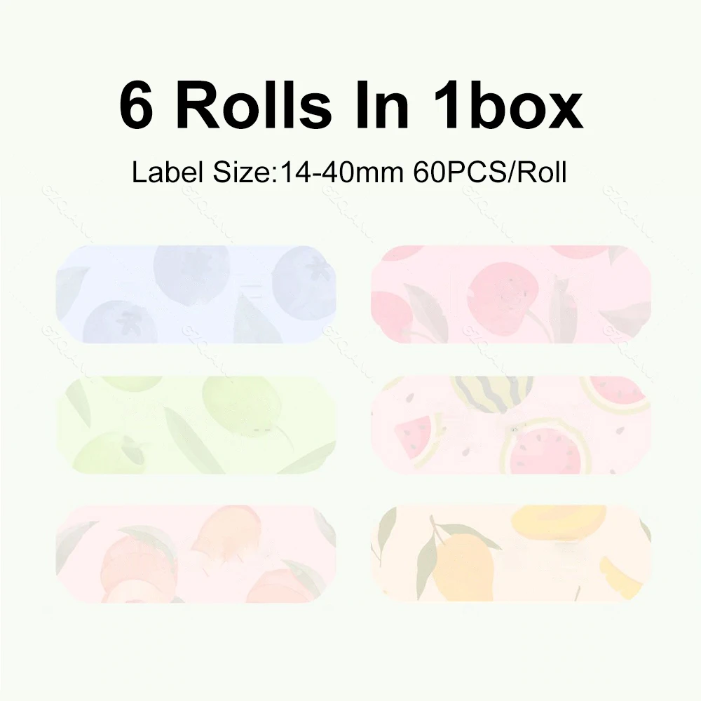 【6/9Rolls Gift Box】NIIMBOT D11 D110 D101 Label Maker Name Sticker Waterproof Classified Storage Cute Color Paper Rolls Official