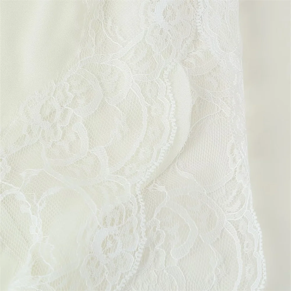 레이스 스플라이싱과 스플릿 슬링이 있는 여성용 새로운 디자인, 여름 스타일, 슬림핏, 솔리드 컬러, 민소매, 섹시한 슬링 탑