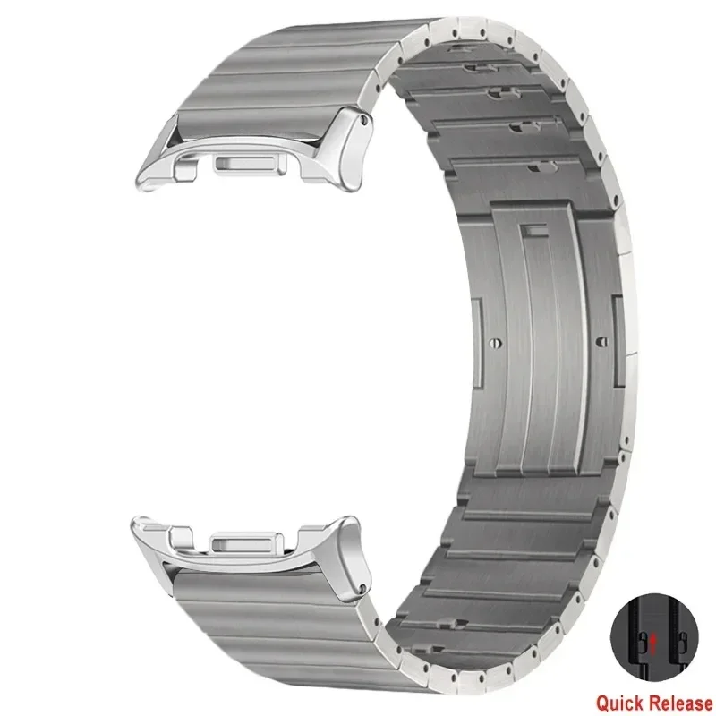 Tytanowy pasek do Samsung Galaxy Watch 8 40mm 44mm 8 Classic Luksusowy metalowy pasek do Galaxy Watch Ultra 2025/Ultra 47mm Opaska na nadgarstek