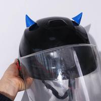 1pair Silicone Rubber Horn Shaped Headwear Cool Wing Shaped Motorcycle Helmet Horn Halloween Fashion Moto Helmet Decoration