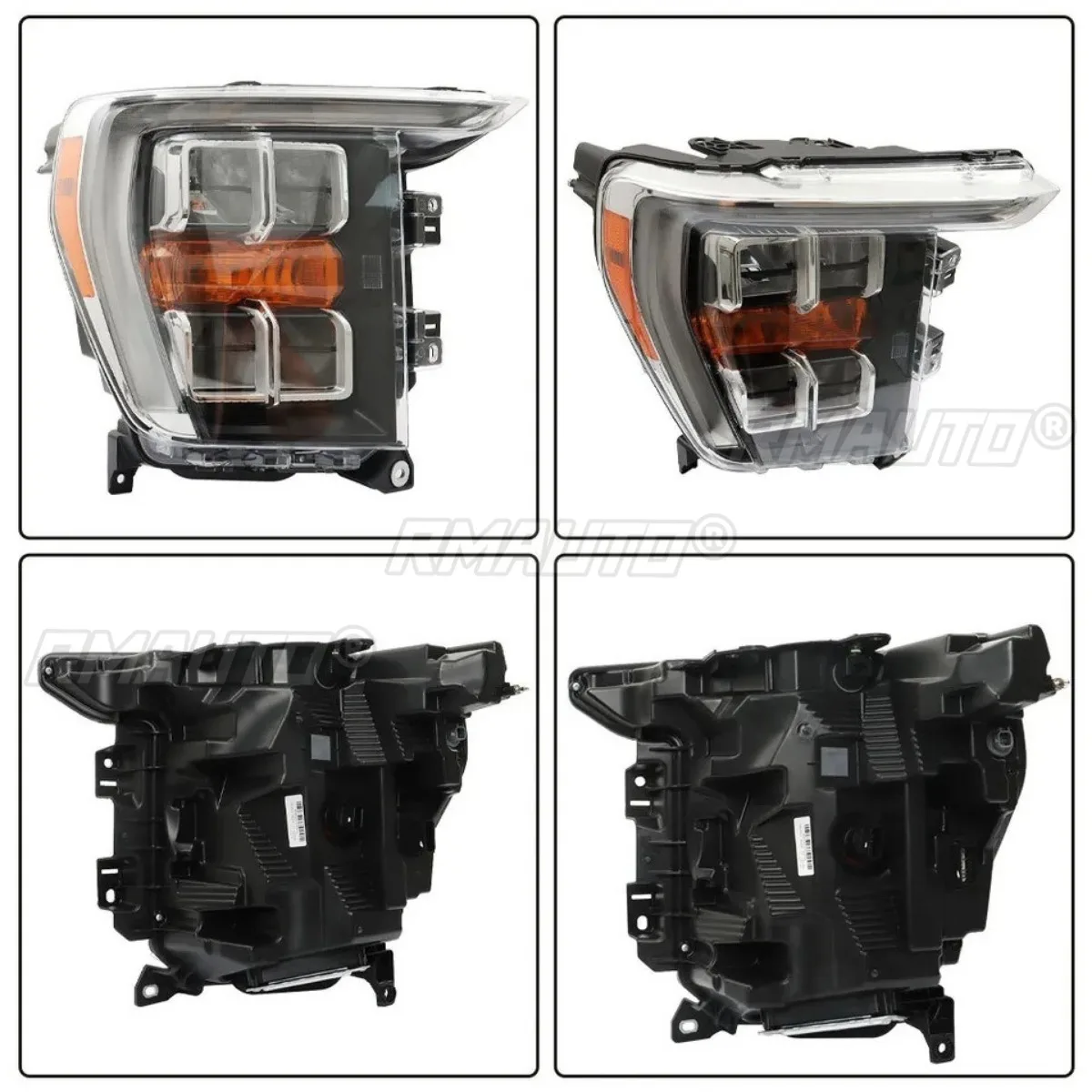 Esquerda direita lâmpada de nevoeiro led luz diurna frente led conjunto farol ampla luz lâmpada de canto para ford f150 2021-2023 ml3z13008f