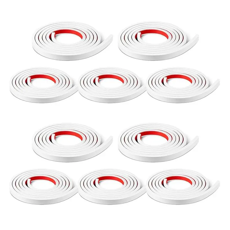 AB13-10 Rolls Total Window Grille Inserts Grid Kit Self Adhesive Peel And Stick Trim Simulated DIY Window Decorative White