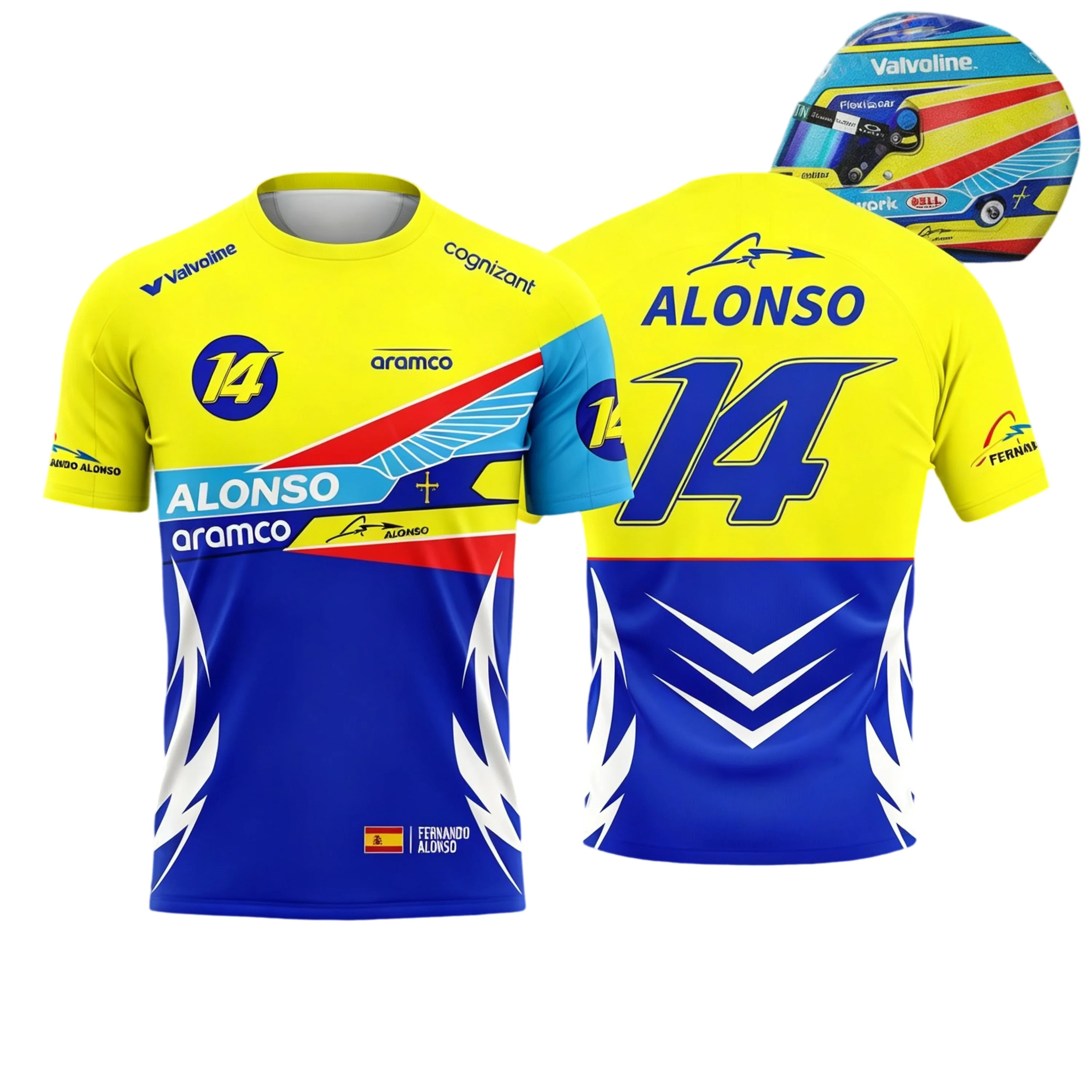 2026 Racing No. 14 Fernando Alonso Fan 3D Printed T-Shirt Men Women Summer Casual Short Sleeve Fanwear